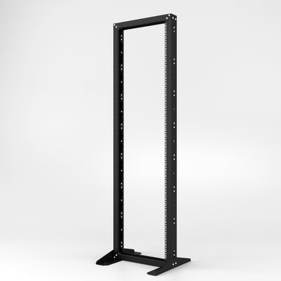 Rack para servidores de 2 postes y marco abierto de 42U | Bastidor de red de TI de montaje en bastidor de tipo abierto de 19 pulgadas | Profundidad ajustable 300 mm-400 mm (12"-16")| Acero grueso y montaje en piso