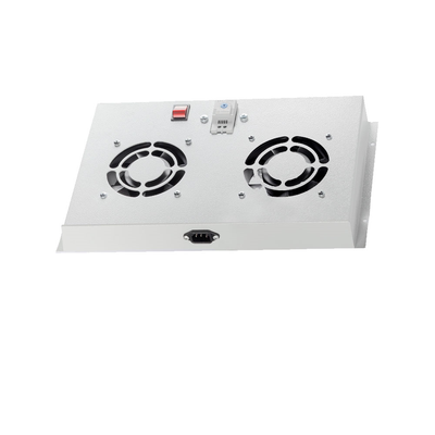 Módulo de 2 ventiladores para gabinetes de red para exteriores | Refrigeración y ventilación con gestión silenciosa del flujo de aire | Termostato analógico e interruptor de encendido/apagado | Compatible con profundidad de 18 pulgadas