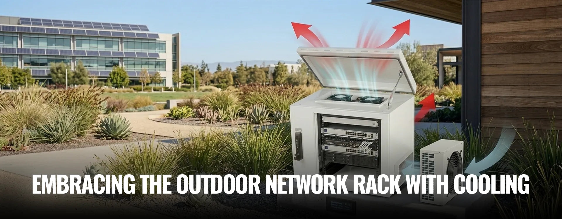 Embracing the outdoor network rack with cooling for reliable and stable performance.