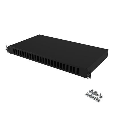 19" 1U 24 Port SC Duplex Fiber Optic Patch Panel Blank