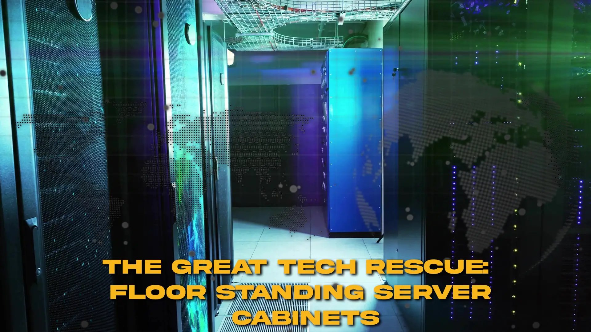 Floor standing server cabinets provide secure and spacious storage for IT equipment.