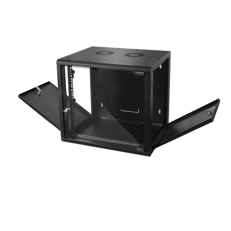 12U Wall Mount Server Rack Cabinet | Rack Mount Data Network Enclosure | 19-inch (450mm) IT Network Cabinet with 4mm Tempered Glass Panel (STV-E-12U45)