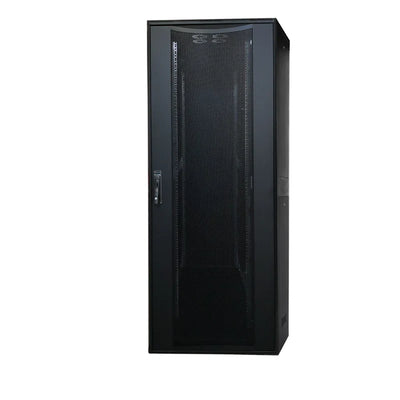 Gabinete en rack para servidores de piso 42U - Gabinete de red de TI independiente con puertas laterales y traseras con cerradura, frente en forma de panal | 800 mm de ancho x 1000 mm de profundidad (32"x40")
