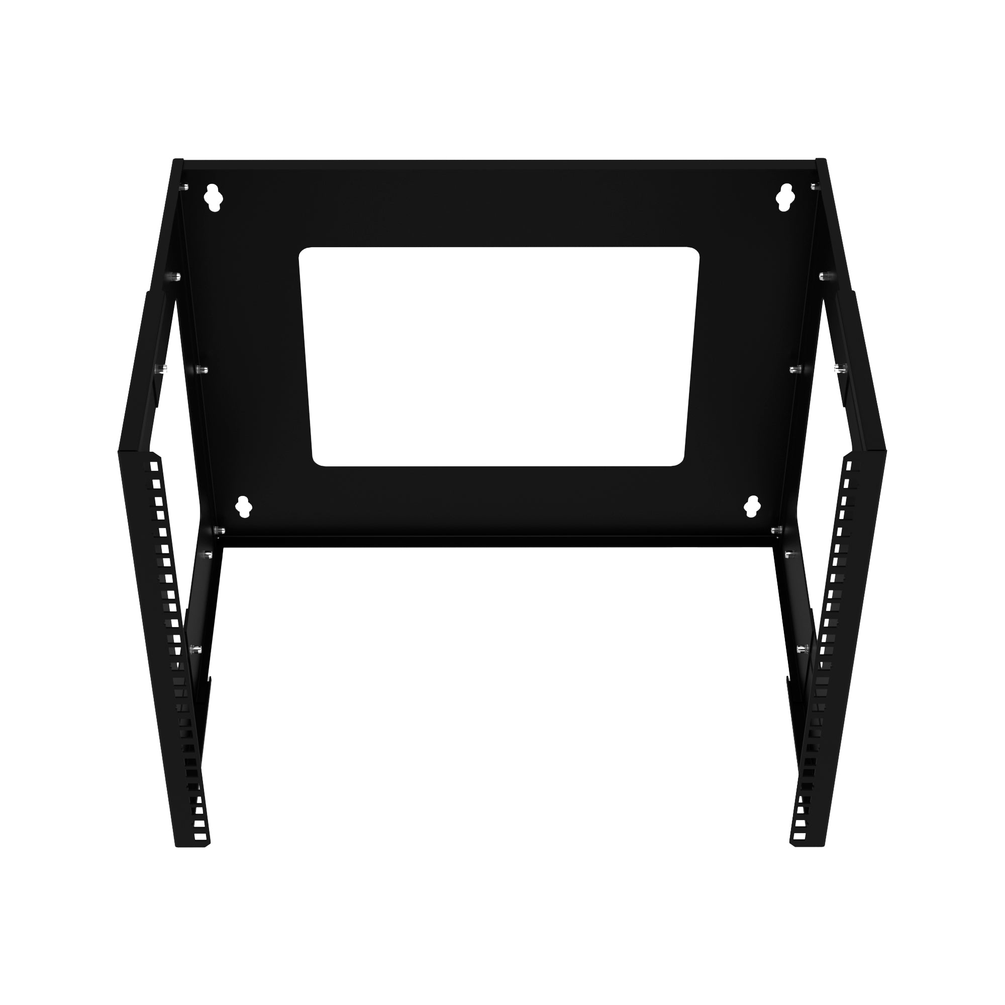 Open type rack with adjustable depth for versatile network installations and setups.