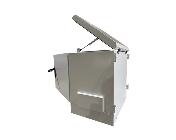 STURDX Essential Series™ 9U IP66 Weatherproof Galvanized Steel Outdoor Network Cabinet | 24" × 18" (600 × 450 mm) | 19-Inch Rack Enclosure