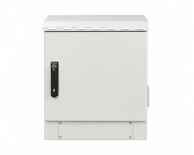 STURDX Essential Series™ 12U IP66 Weatherproof Galvanized Steel Outdoor Network Cabinet | 24" × 24" (600 × 600 mm) | 19-Inch Rack Enclosure