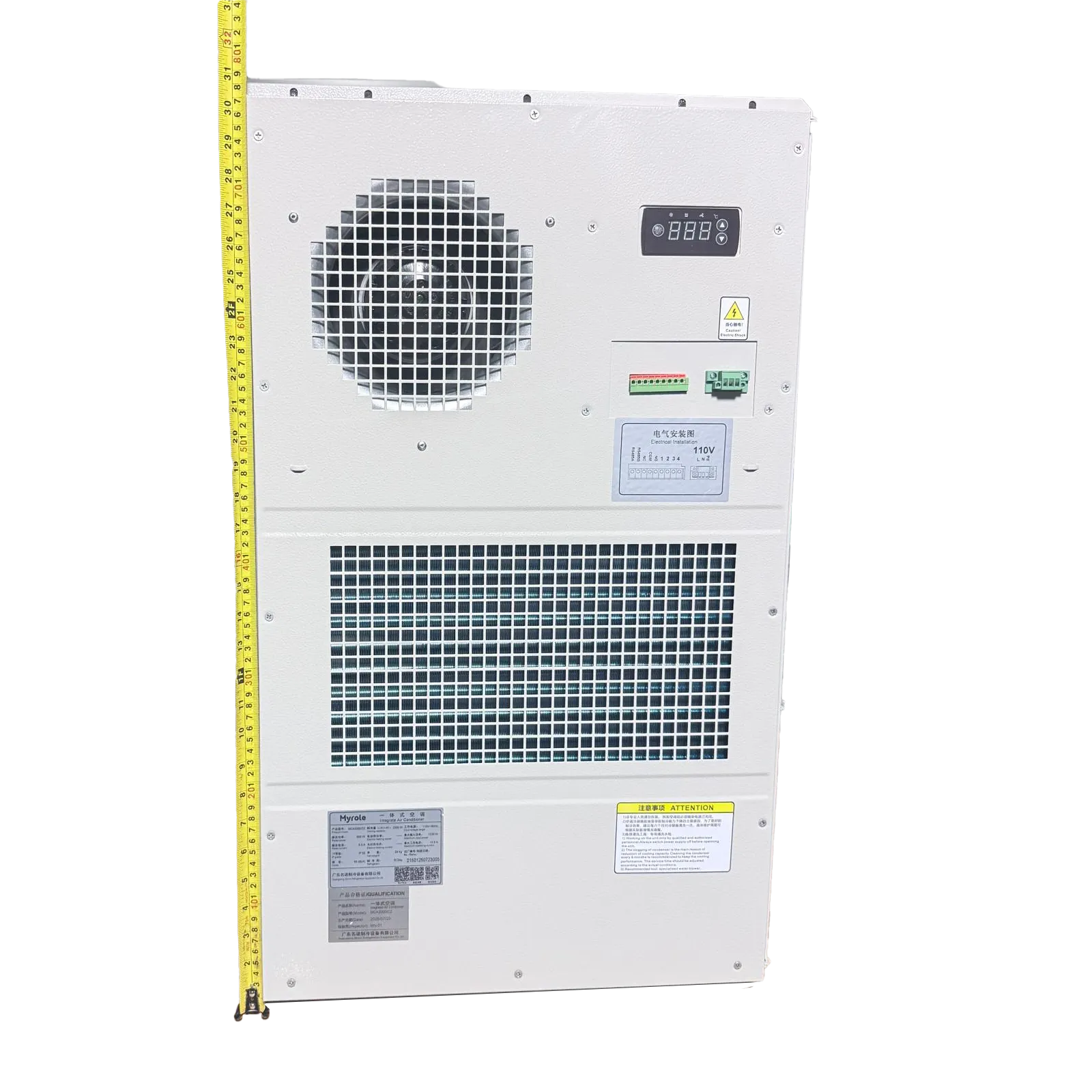 Enclosure Air Conditioner - MCA Series Industrial Air Conditioning Unit, Cooler and Heater (optional) for Network Cabinet Enclosures (2000W 110V 60Hz)
