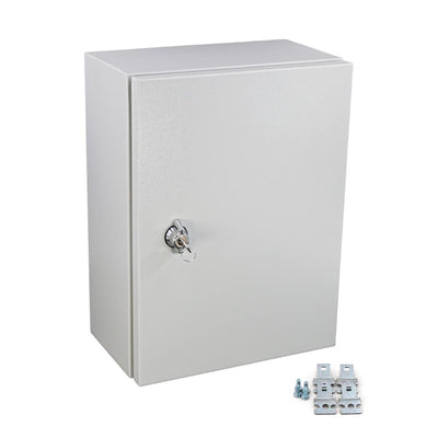 IP65 Weatherproof Metal Electrical Box – Industrial Wall-Mounted Enclosure with Mounting Plate, 12" x 16" x 7" (300x400x180mm), Outdoor/Indoor Electrical Junction Box (STV-DTS-3040)