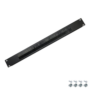 1U Horizontal Cable Management Brush Panel for Server Racks