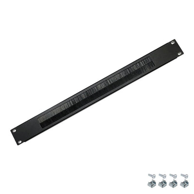 Panel de cepillo de gestión de cables de montaje en bastidor horizontal de metal de 1U para organizar cables en bastidores de servidores de 19 pulgadas y gabinetes de redes de TI