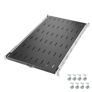 Estante deslizante para rack de servidores 1U - Estante de montaje en rack ventilado para redes de 19 pulgadas, racks de centros de datos y gabinetes de salas de servidores de TI | 800 mm de profundidad
