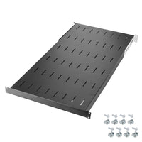 Estante fijo para rack de servidores de 1U - Estante ventilado para montaje en rack para redes de 19 pulgadas, racks de centros de datos y gabinetes para salas de servidores de TI | 800 mm de profundidad