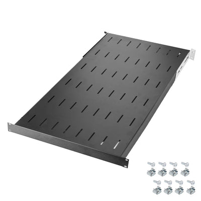 Estante fijo para rack de servidores de 1U - Estante ventilado para montaje en rack para redes de 19 pulgadas, racks de centros de datos y gabinetes para salas de servidores de TI | 800 mm de profundidad