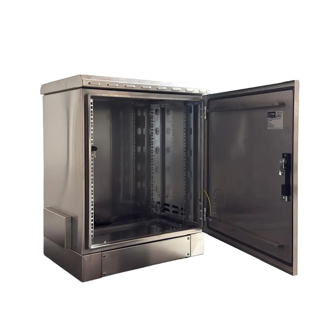 12U Outdoor Network Cabinet Enclosure – IP66 Rated Weatherproof for Telecom, Fiber, and Server Equipment | 600mm x 450mm / 24" x 18" Floor, Pole and Wall Mount STV-HC-12U450