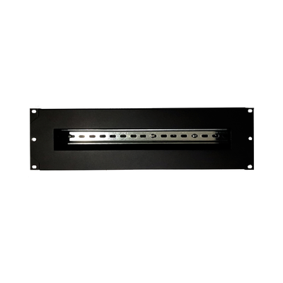 19" 3U Rack Mount Patch Panel with DIN Rail Kit – Steel SKU :  STV-3U-DINRAIL