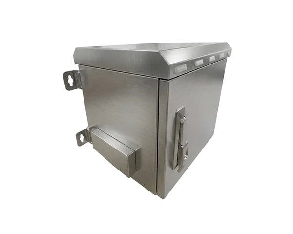 STURDX Outdoor Security Series™ 5U IP66 Weatherproof Stainless Steel Outdoor Mini Security Cabinet | 15" × 16" (371 × 400 mm) | 10-Inch Equipment Enclosure