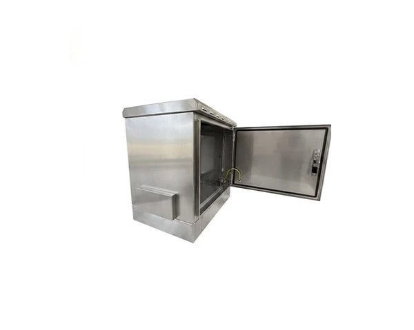 STURDX Essential Series™ 9U IP66 Weatherproof Stainless Steel Outdoor Network Cabinet | 24" × 24" (600 × 600 mm) | 19-Inch Rack Enclosure