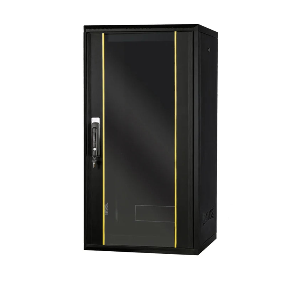 600x600 - 24U Floor Standing Server Rack Cabinet - Lock Front Glass