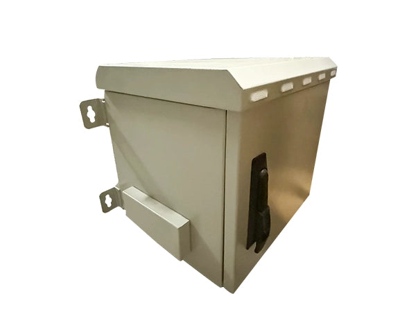 STURDX Outdoor Security Series™ 5U IP66 Weatherproof Galvanized Steel Outdoor Mini Security Cabinet (15" × 16" / 371 × 400 mm)