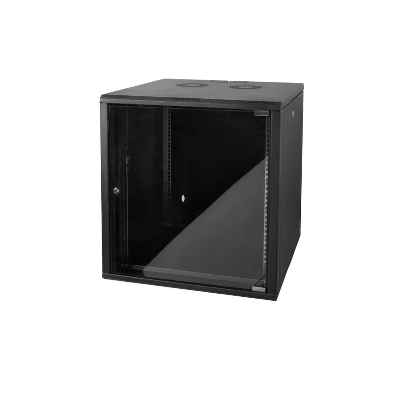 12U Wall Mount Server Rack Cabinet | Rack Mount Data Network Enclosure | 19-inch (450mm) IT Network Cabinet with 4mm Tempered Glass Panel (STV-E-12U45)