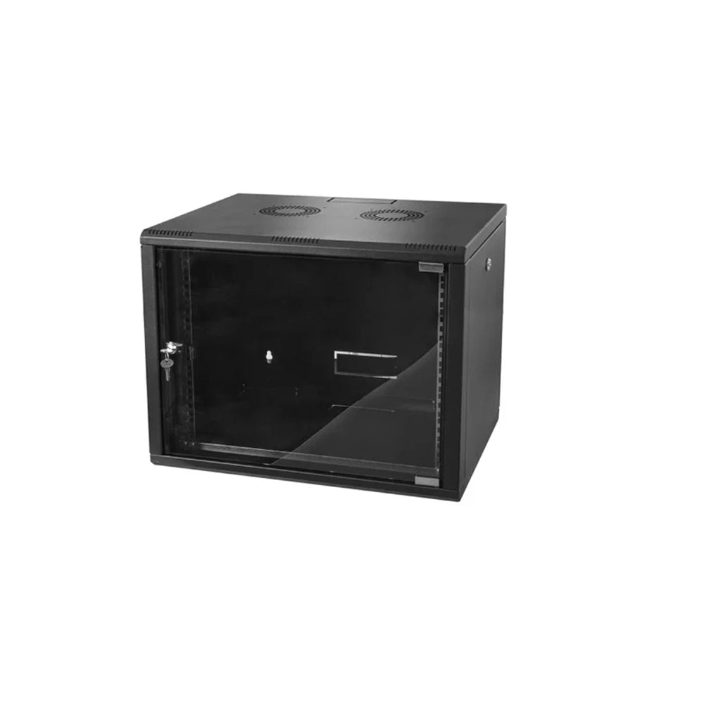 9U Wall Mount Server Rack Cabinet 600 | Rack Mount Data Network Enclosure | 19-inch IT Network Cabinet with 4mm Tempered Glass Panel | 600mm Depth (STV-E-9U60)