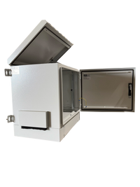 Gabinete de red para exteriores de pie 7U - Gabinete de red de pared simple, resistente a la intemperie y con clasificación IP55 | Resistente al polvo y al agua, listo para ventilador | 600 mm de ancho x 450 mm de profundidad (24"x 18")