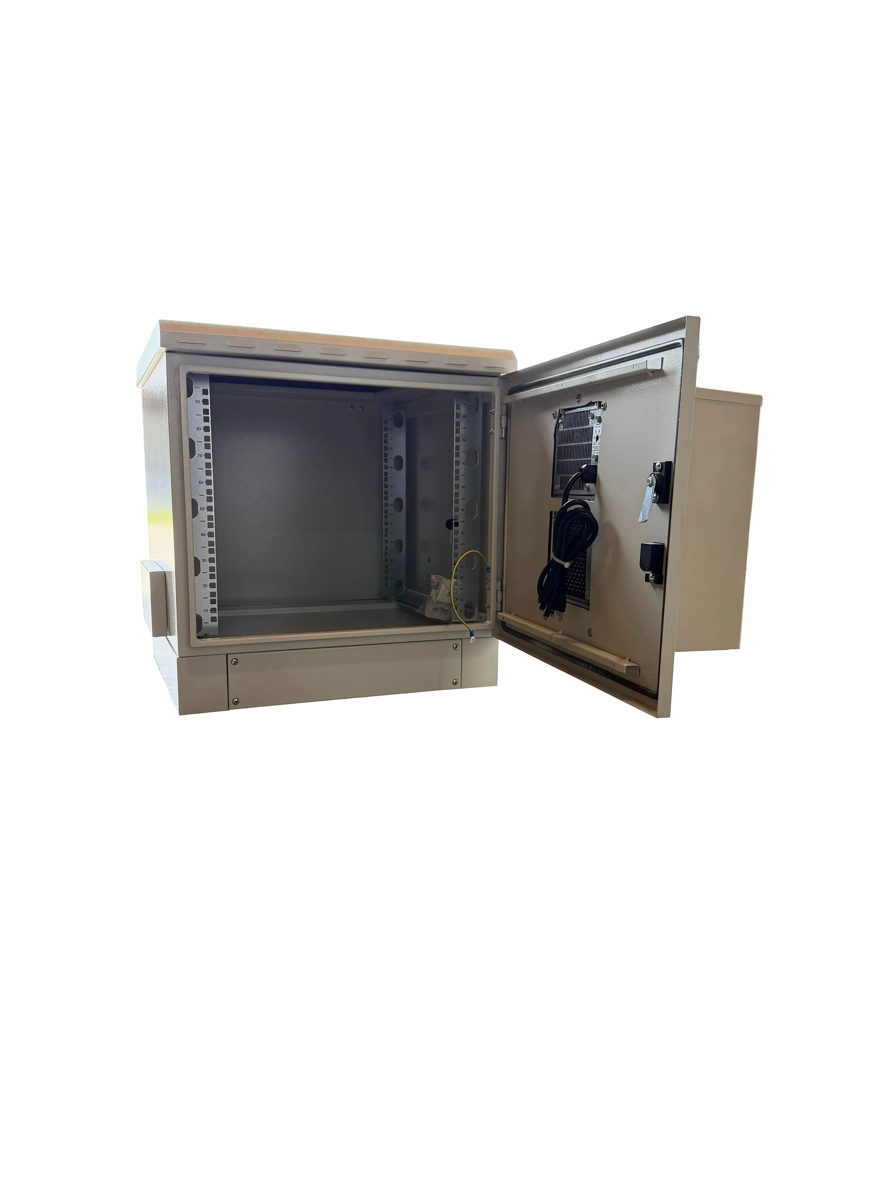 STV HC 9U450 industrial outdoor IT cabinet front view showcases its robust design for outdoor use.