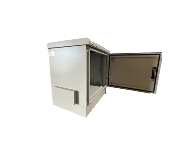 STURDX Essential Series™ 9U IP66 Weatherproof Galvanized Steel Outdoor Network Cabinet | 24" × 18" (600 × 450 mm) | 19-Inch Rack Enclosure