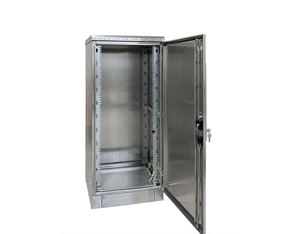 STURDX Essential Series™ 32U IP66 Weatherproof Stainless Steel Outdoor Network Cabinet | 24" × 24" (600 × 600 mm) | 19-Inch Rack Enclosure