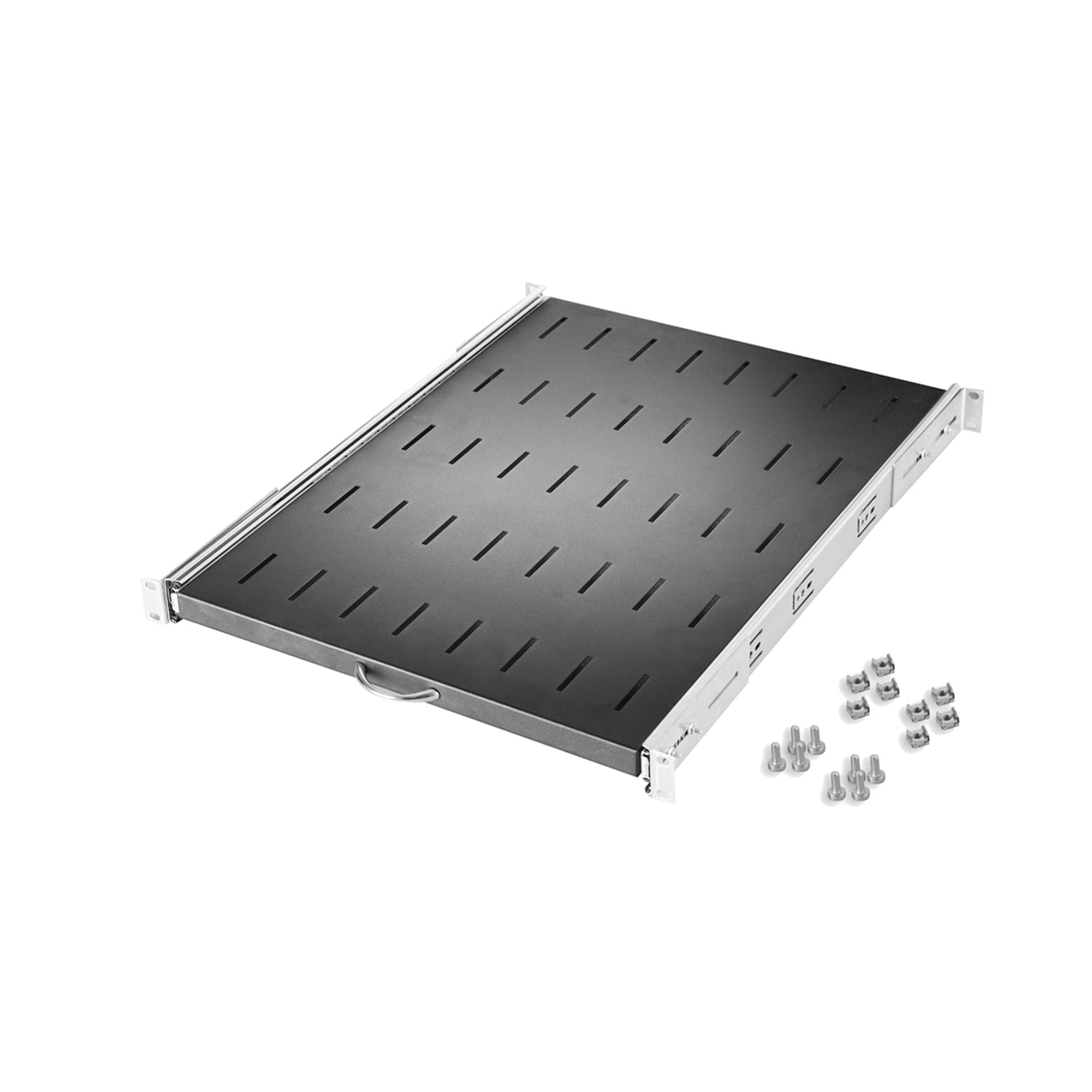 1U Sliding Server Rack Shelf - Vented Rack Mount Shelf for 19-inch Net