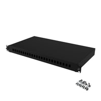 19" 1U 24 Port LC Duplex Fiber Optic Patch Panel Blank
