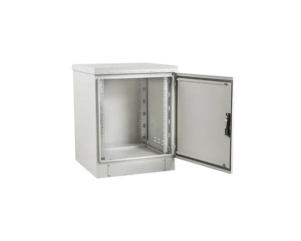 STURDX Essential Series™ 20U IP66 Weatherproof Galvanized Steel Outdoor Network Cabinet | 24" × 24" (600 × 600 mm) | 19-Inch Rack Enclosur