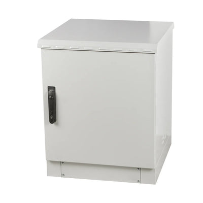 Gabinete de red para exteriores de pie 7U - Gabinete de red de pared simple, resistente a la intemperie y con clasificación IP55 | Resistente al polvo y al agua, listo para ventilador | 600 mm de ancho x 450 mm de profundidad (24"x 18")