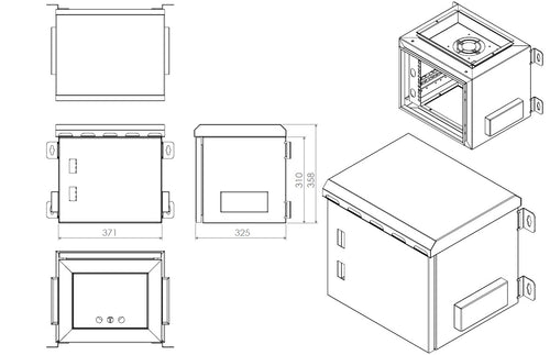 Outdoor Weatherproof Enclosure Cabinet Box
